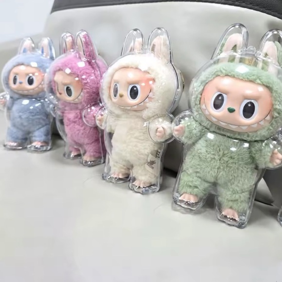 Pop Mart The Monsters Exciting Macaron Labubu Protective Cover Case Keychain - Picture 4 of 14